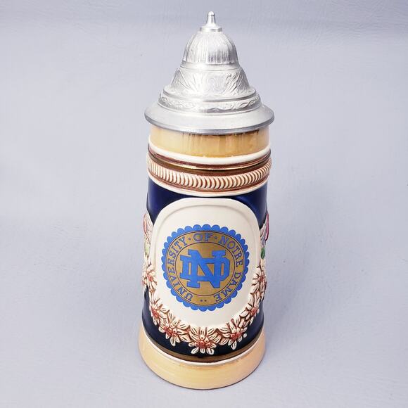 Vintage University of Notre Dame Stein - Picture 2 of 16